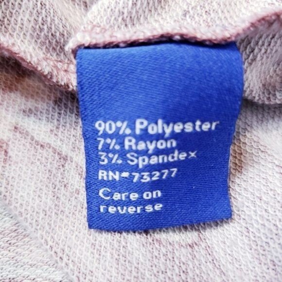 Apt. 9 Mauve Floral Cage Long Sleeve Shark Bite Blouse Top Women's Size XXL - Picture 7 of 11